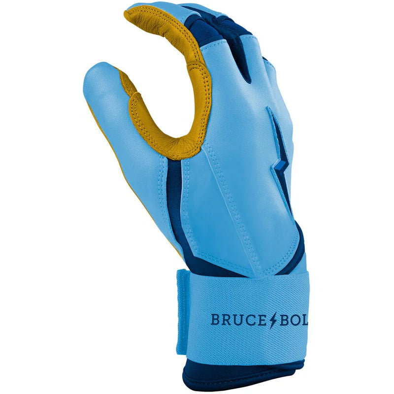 2026 Bruce Bolt Creator Series Long Cuff Batting Gloves BB-LCBG-FD24 - Youth - Carolina Blue