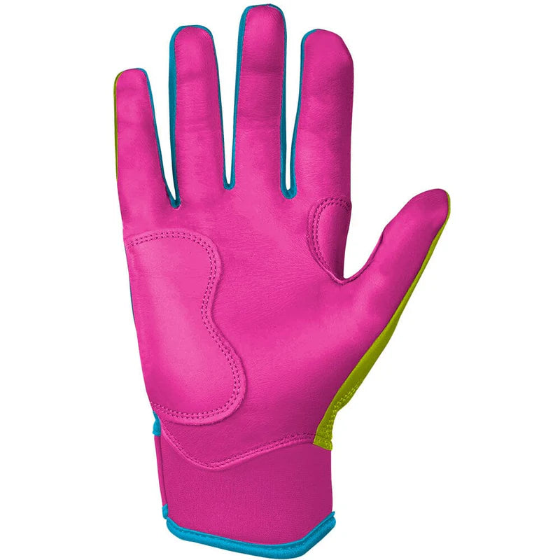 2026 Bruce Bolt Creator Series Short Cuff Batting Gloves BB-SCBG-CRBYLW - Adult Caribbean Yellow