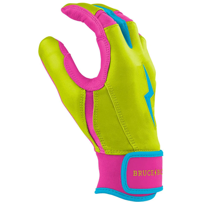 2026 Bruce Bolt Creator Series Short Cuff Batting Gloves BB-SCBG-CRBYLW - Adult Caribbean Yellow