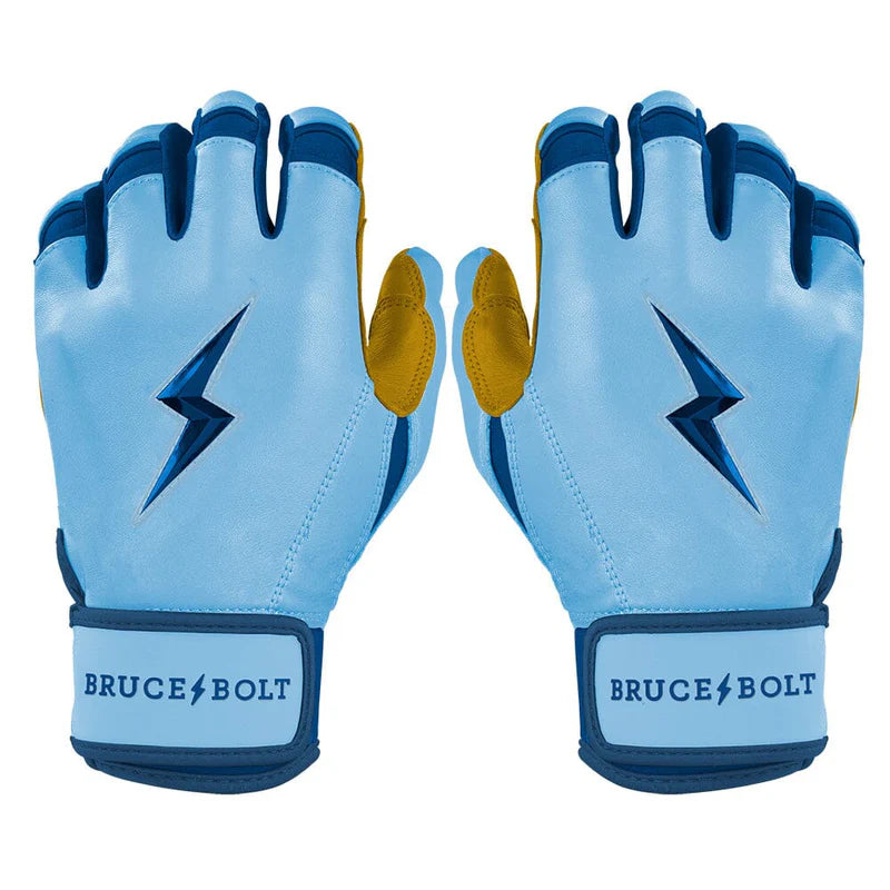 2026 Bruce Bolt Creator Series Short Cuff Batting Gloves BB-SCBG-FD24 - Youth - Carolina Blue