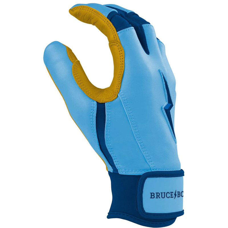 2026 Bruce Bolt Creator Series Short Cuff Batting Gloves BB-SCBG-FD24 - Youth - Carolina Blue