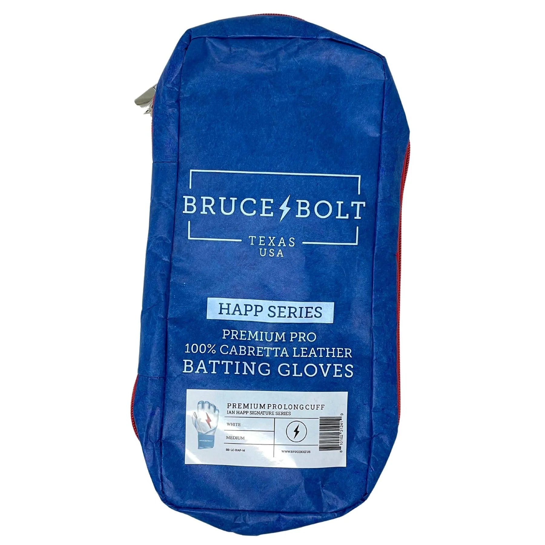 2026 Bruce Bolt Ian Happ Signature Series Long Cuff Batting Gloves BB-LCBG-HAP - Youth - White