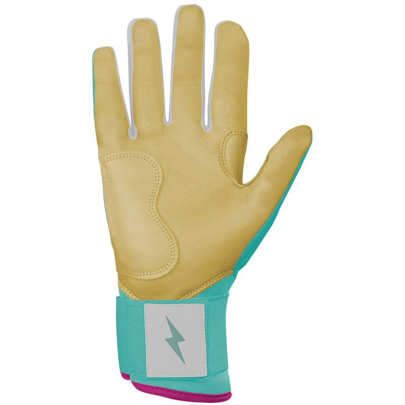 2026 Bruce Bolt Fernando Tatis Jr. Signature Series Long Cuff Batting Gloves BB-LCBG-FTJ25 - Youth - Mint / Pink