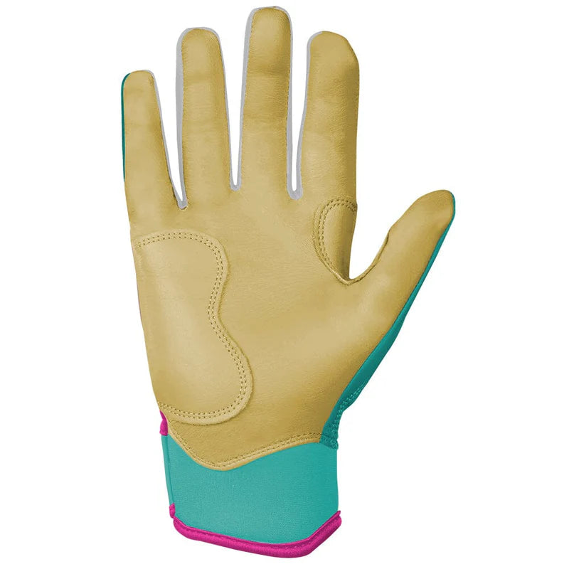 2026 Bruce Bolt Fernando Tatis Jr. Signature Series Short Cuff Batting Gloves BB-SCBG-FTJ25 - Youth - Mint / Pink