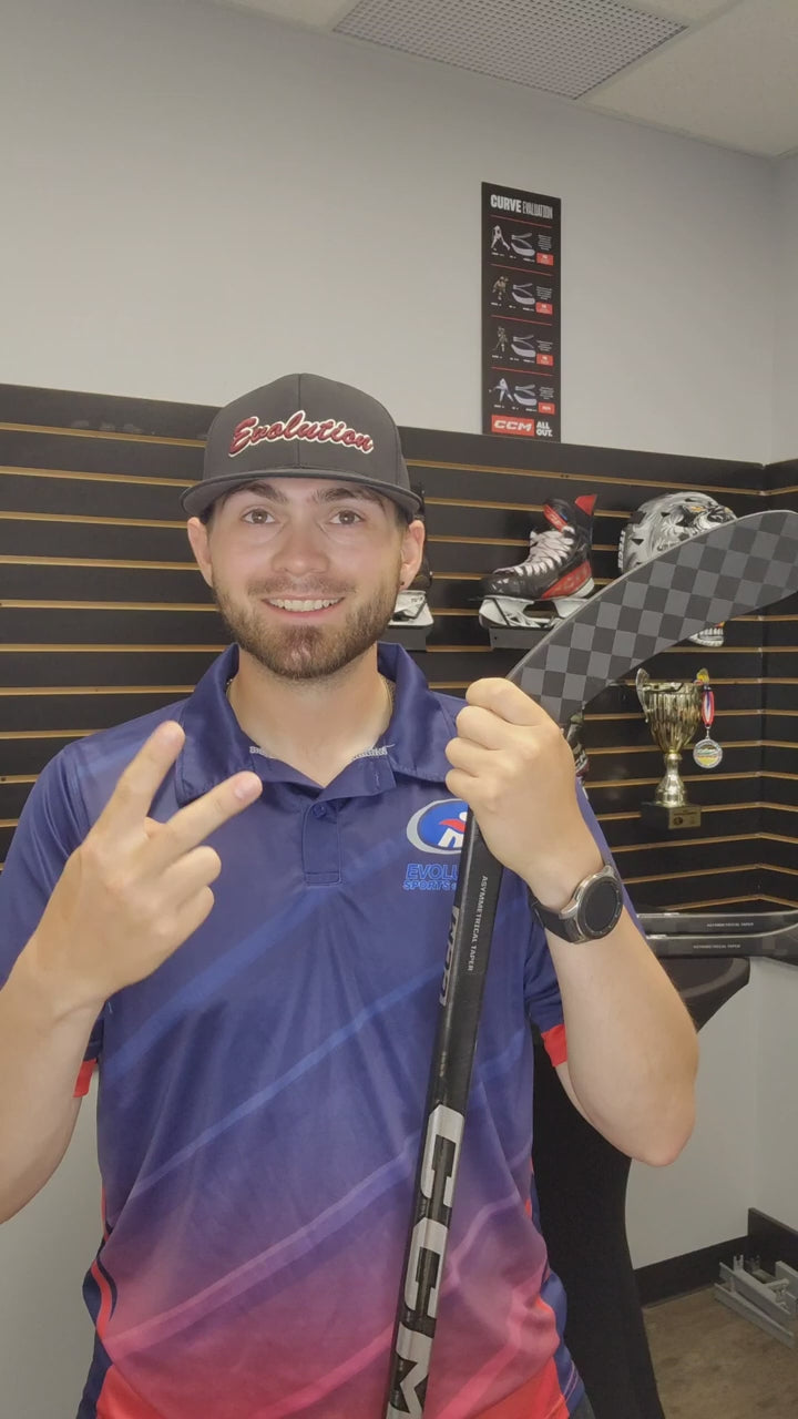 Load video: CCM Ribcor Trigger 8 Hockey Stick - Junior