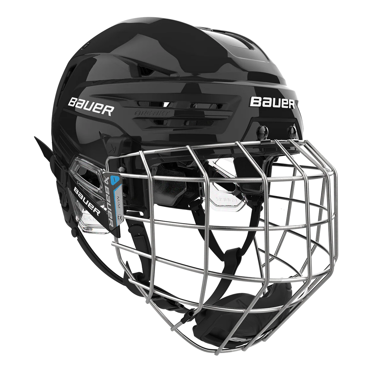2025 Bauer Re-Akt 90 Hockey Helmet Combo - Black Medium