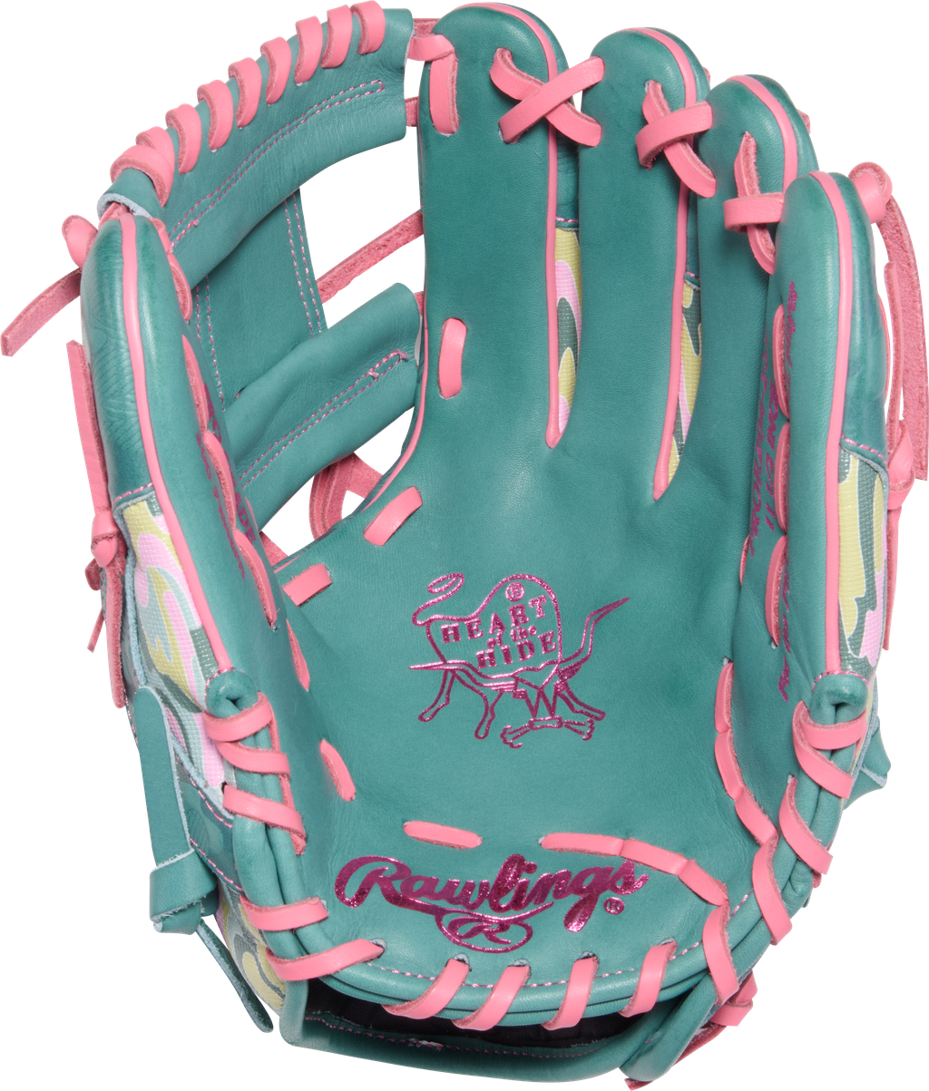 2026 Rawlings Heart of the Hide 11.5" Infield Baseball Glove Right Hand Throw PROR204-2SP - Spruce / Pink