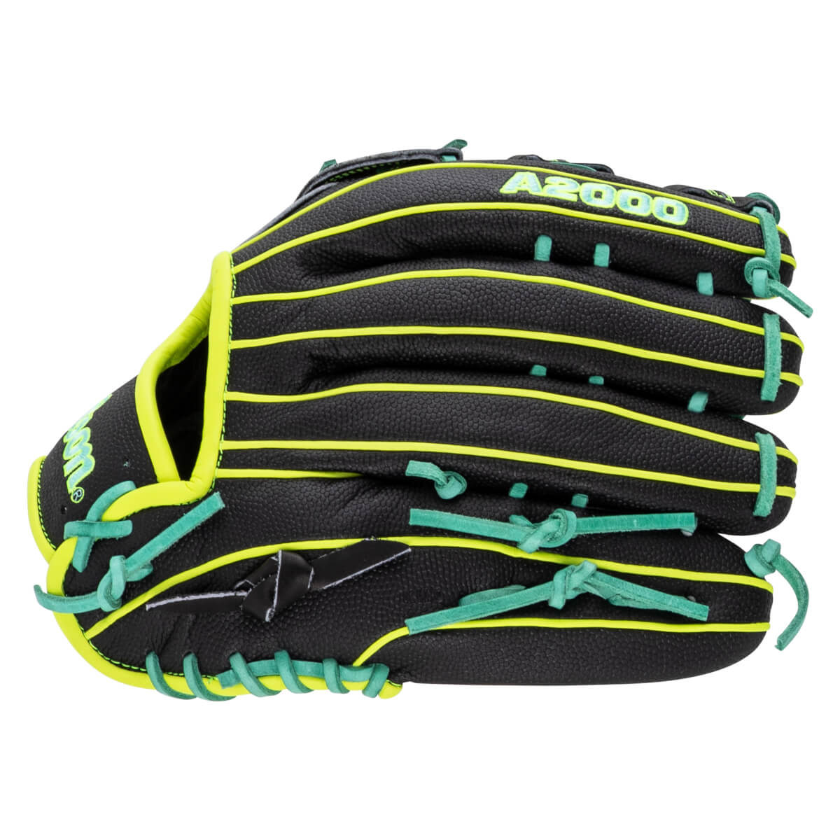 2026 Wilson A2000 1750SS 12.5" Outfield Baseball Glove - Black / Optic Yellow