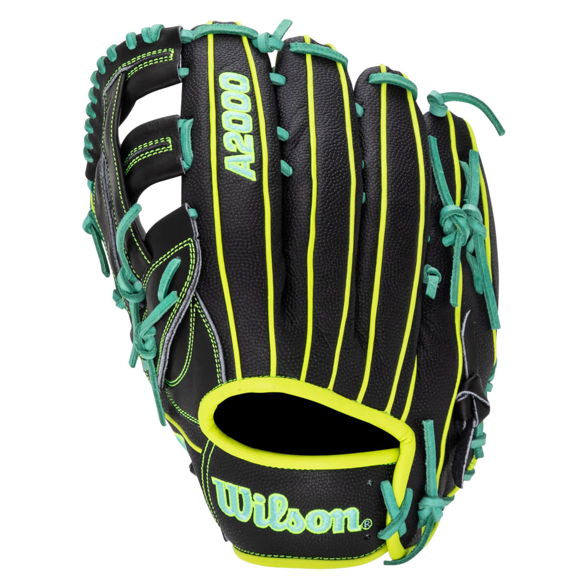 2026 Wilson A2000 1750SS 12.5" Outfield Baseball Glove - Black / Optic Yellow