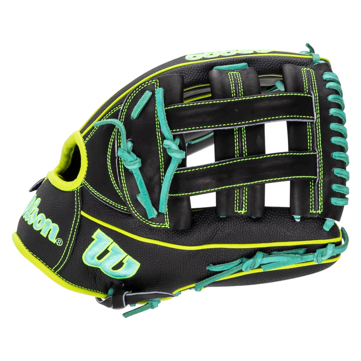 2026 Wilson A2000 1750SS 12.5" Outfield Baseball Glove - Black / Optic Yellow