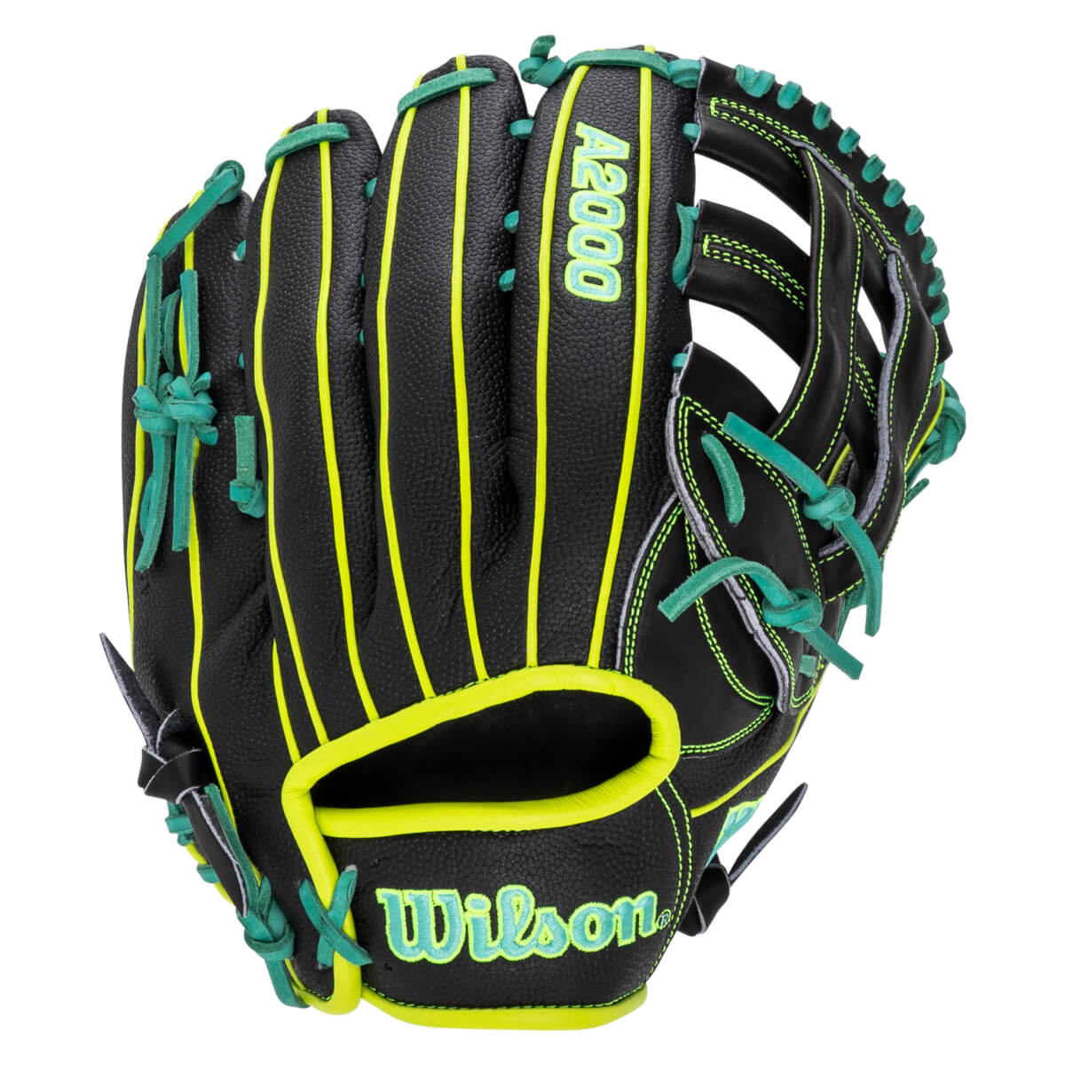 2026 Wilson A2000 1750SS 12.5" Outfield Baseball Glove - Black / Optic Yellow