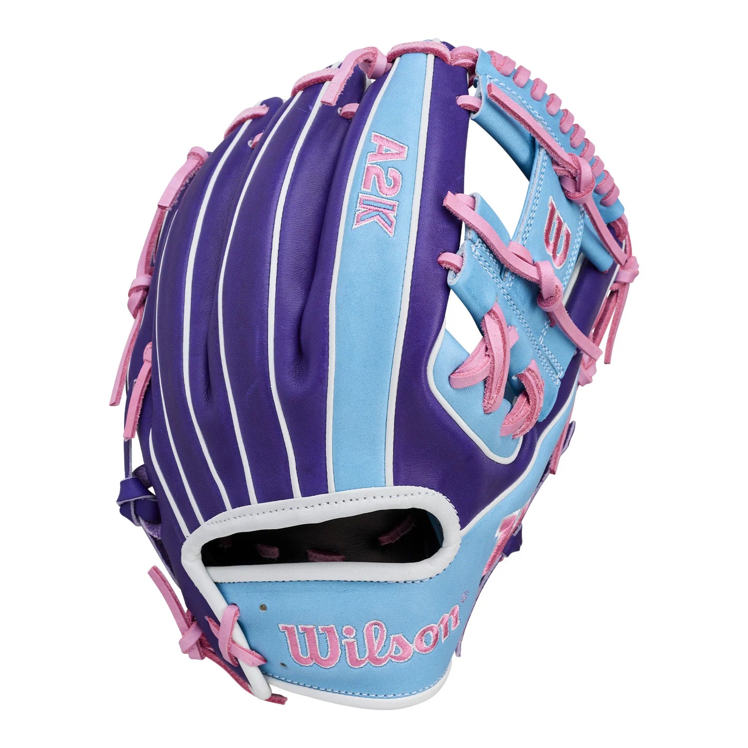 2026 Wilson A2K 1786 11.5" Infield Baseball Glove Right Hand Throw WBW104611115- Purple / Sky Blue
