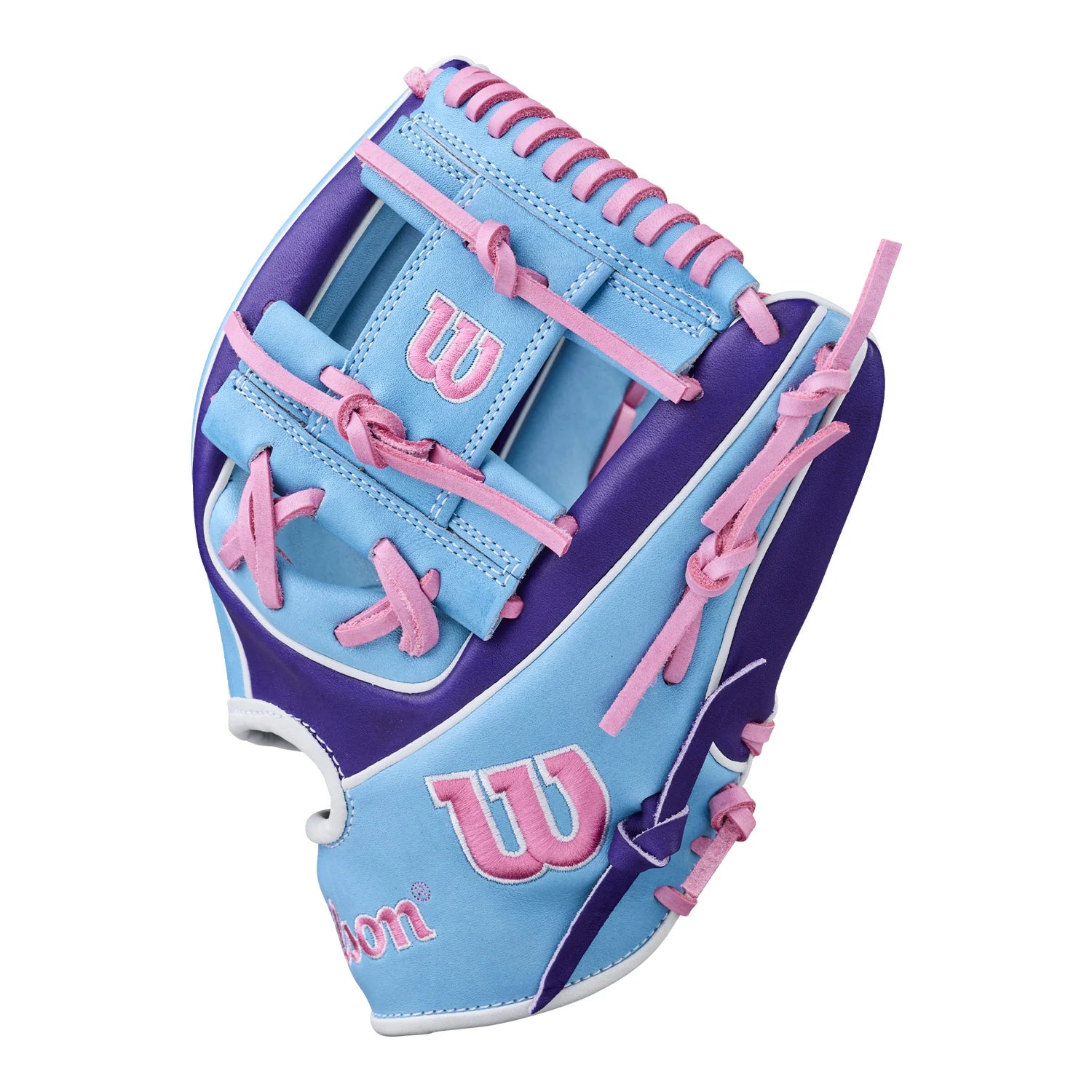 2026 Wilson A2K 1786 11.5" Infield Baseball Glove Right Hand Throw WBW104611115- Purple / Sky Blue