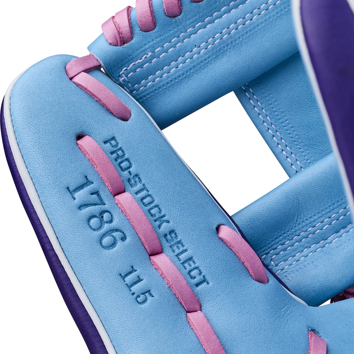 2026 Wilson A2K 1786 11.5" Infield Baseball Glove Right Hand Throw WBW104611115- Purple / Sky Blue