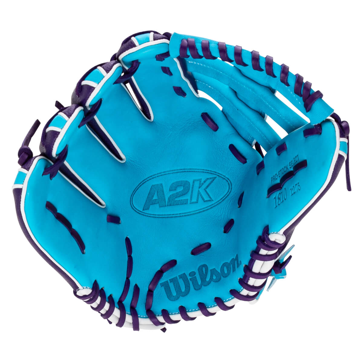 2026 Wilson A2K 1810SS 12.75" Outfield Baseball Glove - Purple / Tropic / White