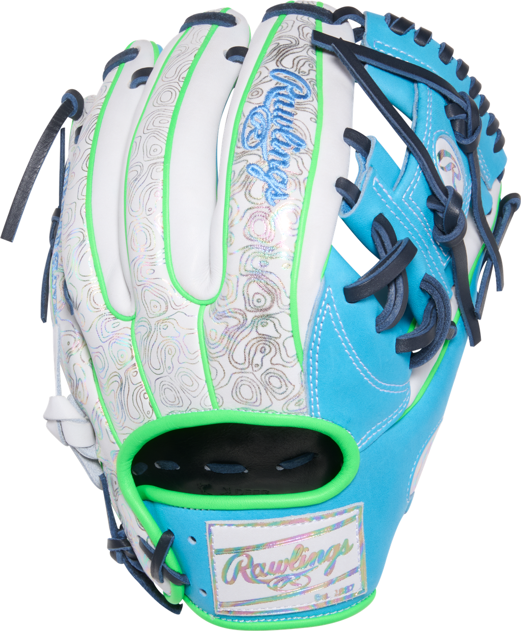2026 Rawlings Heart of the Hide 11.5" Infield Baseball Glove Right Hand Throw PROR934-2CBW - Columbia Blue / White