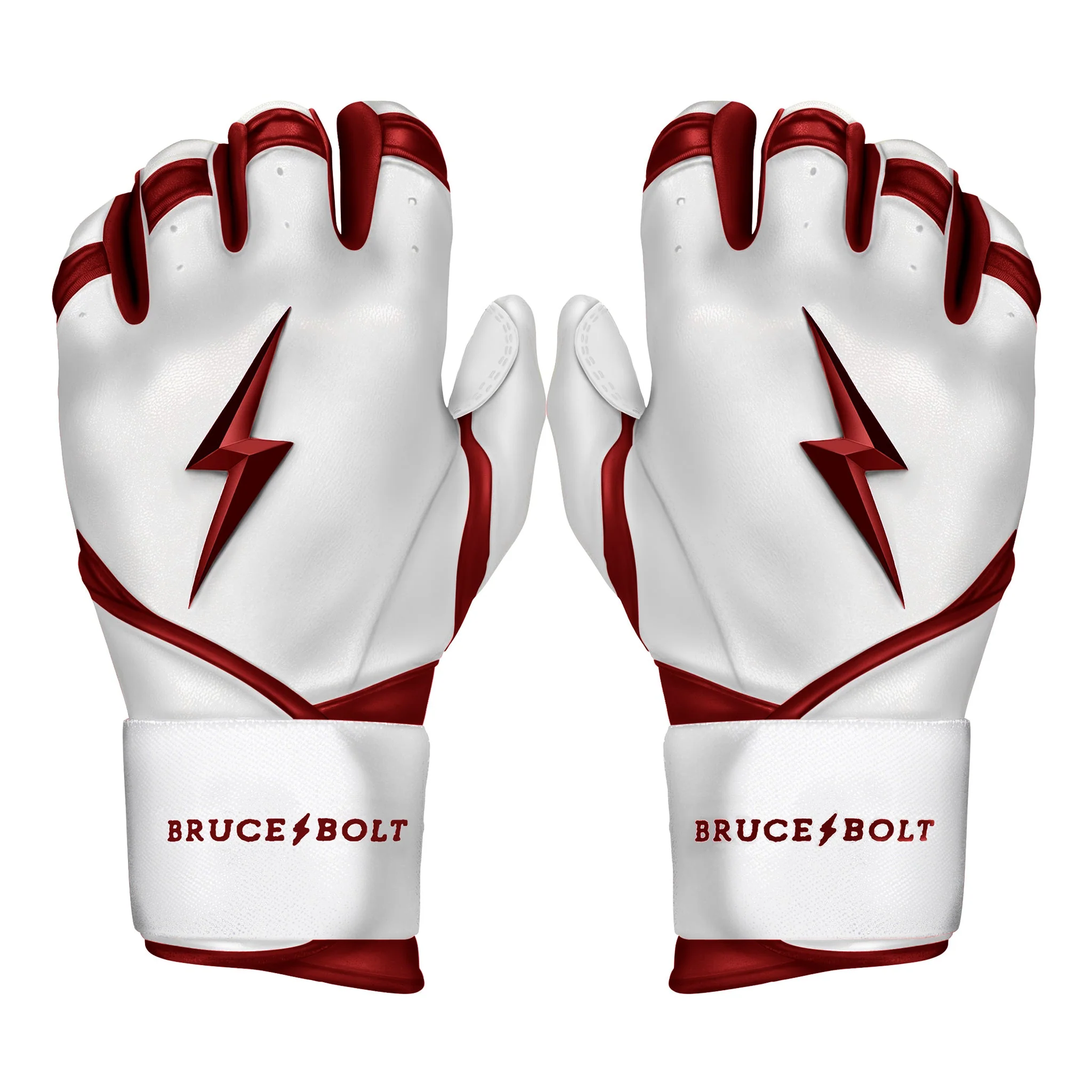 Gants De Baseball Bruce Bolt Premium Pro Long Cuff – Bleu Marine, Taille XL, Cuir Cabretta