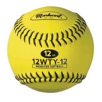 MARKWORT- Weighted Yellow 12&quot; Softball - 11 oz BS24
