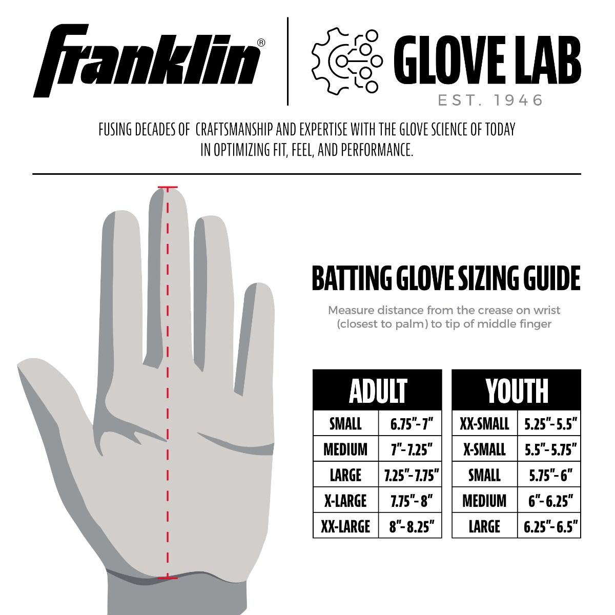 BAT GLOVE FRANKLIN CFX Pro Chrome- BS23