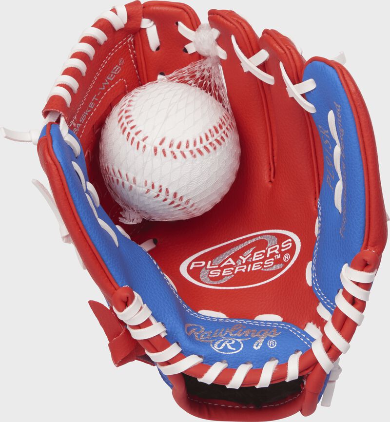 BB GLOVE  RAWLINGS PLAYER SERIES CW/BALL (PL91SR) YTH 9&#39;&#39; BS23