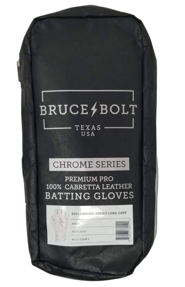 2024 Bruce Bolt Pro Chrome Long Cuff Batting Gloves