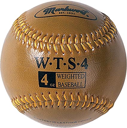 MARKWORT WEIGHTED LEATHER BASEBALL 4OZ BS23