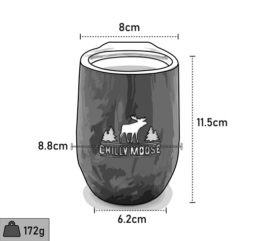 CHILLY MOOSE WINE TUMBLER 12OZ S23