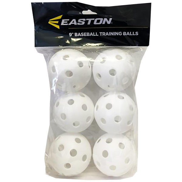 EASTON 9&quot; Plastic Wiffle Ball 6 PACK BS24