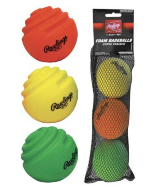 RAWLINGS CURVE TRAINER 3-PACK - FOAM BS24