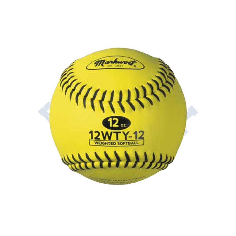 MARKWORT- Weighted Yellow 12&quot; Softball - 12 oz BS24